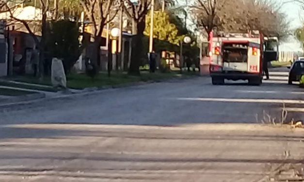 Principio de incendio en calle 25