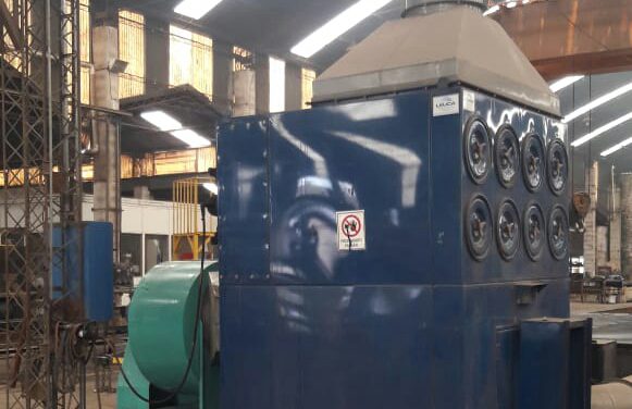 Principio de incendio en una máquina