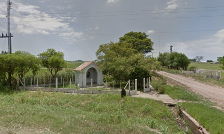 Robaban la bomba de agua en la Virgen de la ruta 9 y los detuvieron