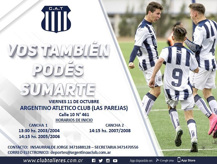 Talleres de Córdoba prueba jugadores en Argentino