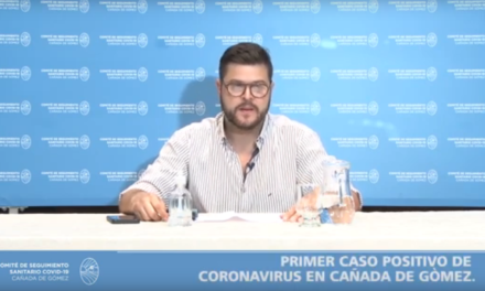 Primer caso positivo de COVID-19 en Cañada de Gómez