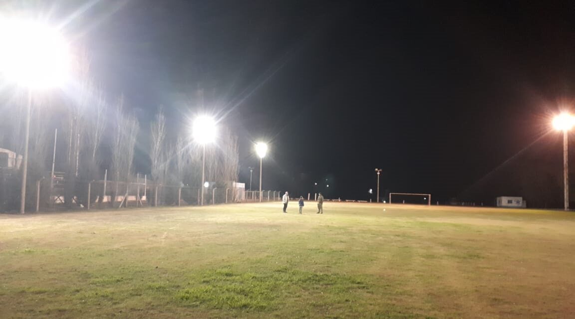 Iluminación Led para cancha auxiliar juveniles en Argentino