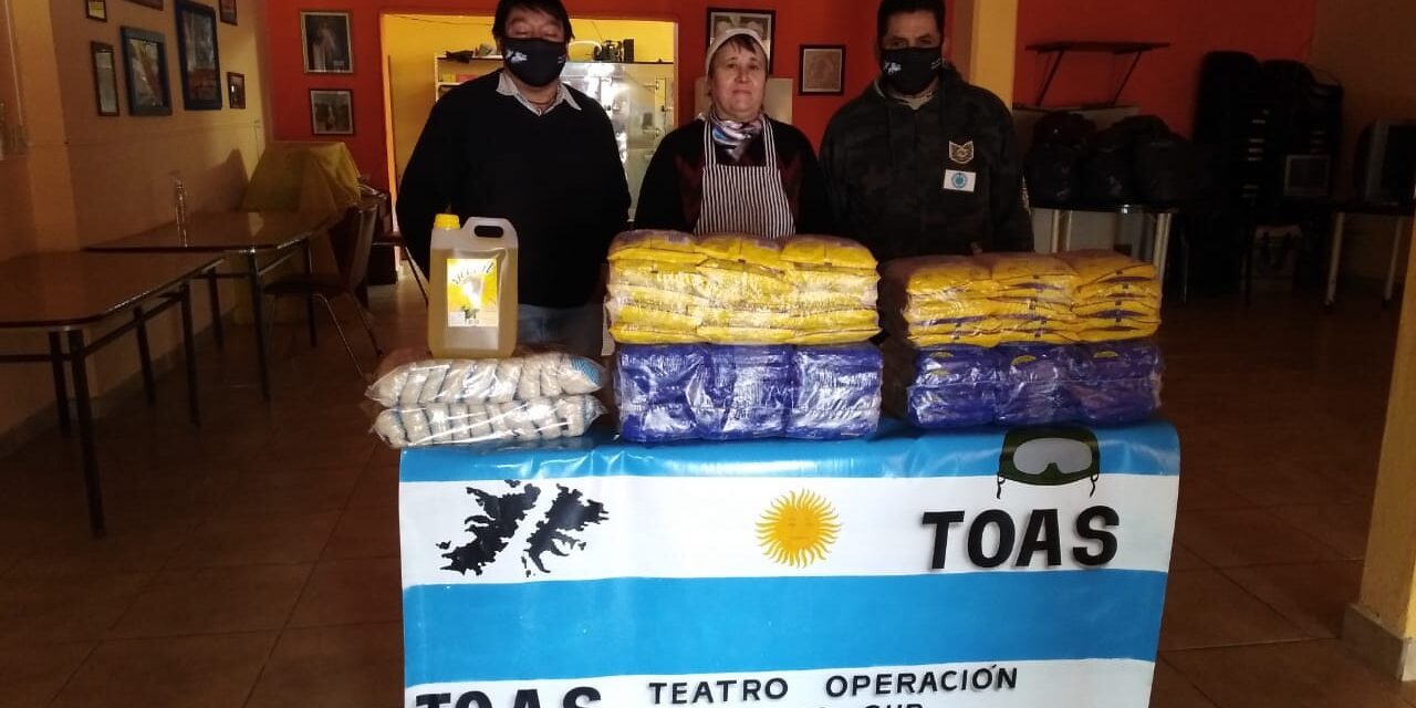 Veteranos de Malvinas entregaron donaciones al Comedor Comunitario