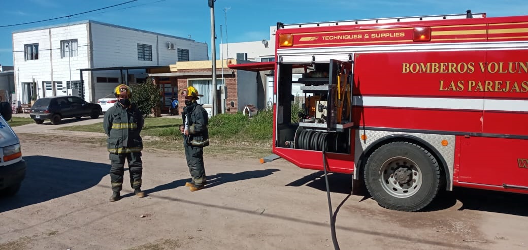 Principio de incendio en una vivienda