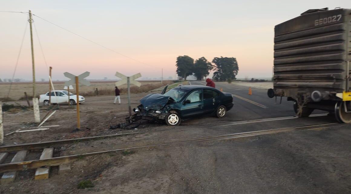 Chocó contra un tren en estación Díaz  