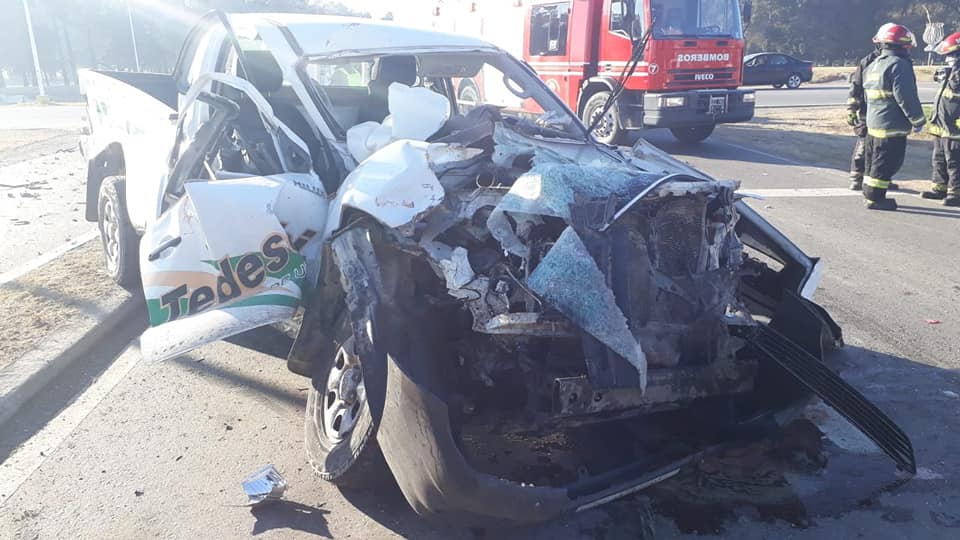 Accidente en el cruce de la 13 y la 65