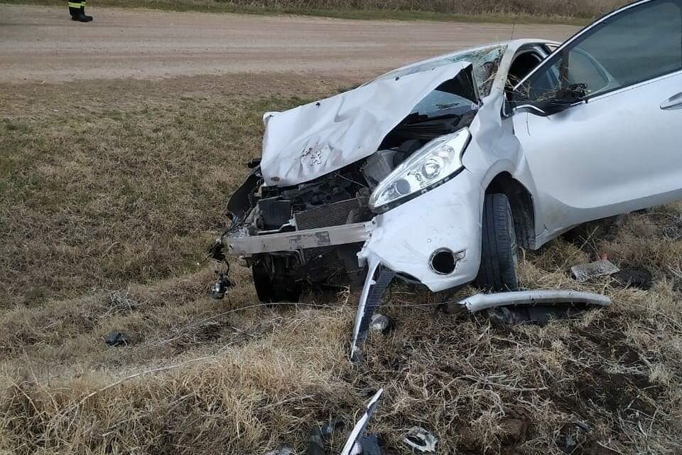 Accidente en zona rural de Las Rosas