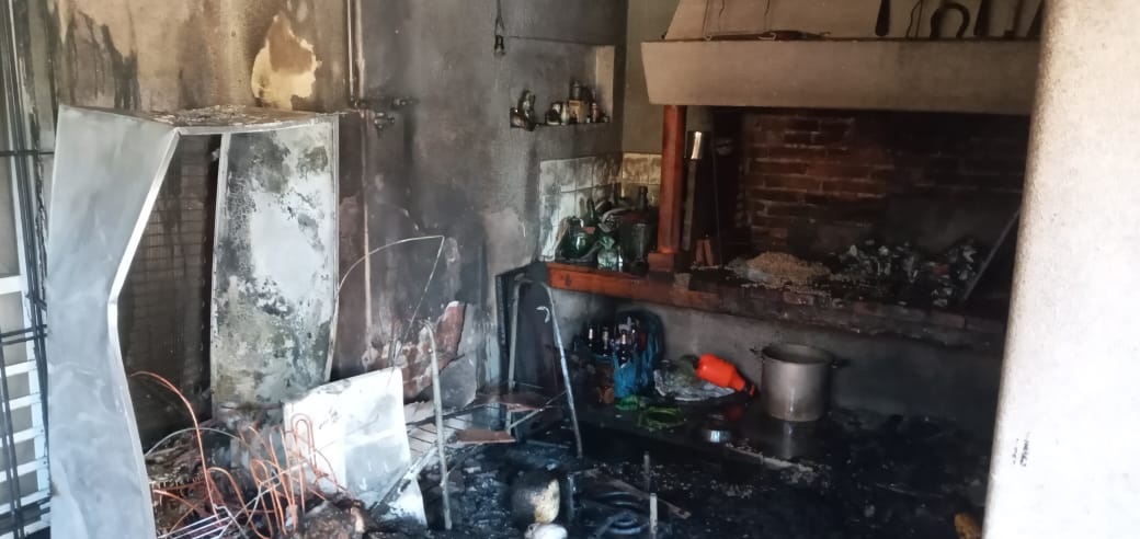 Incendio en una vivienda de la ciudad