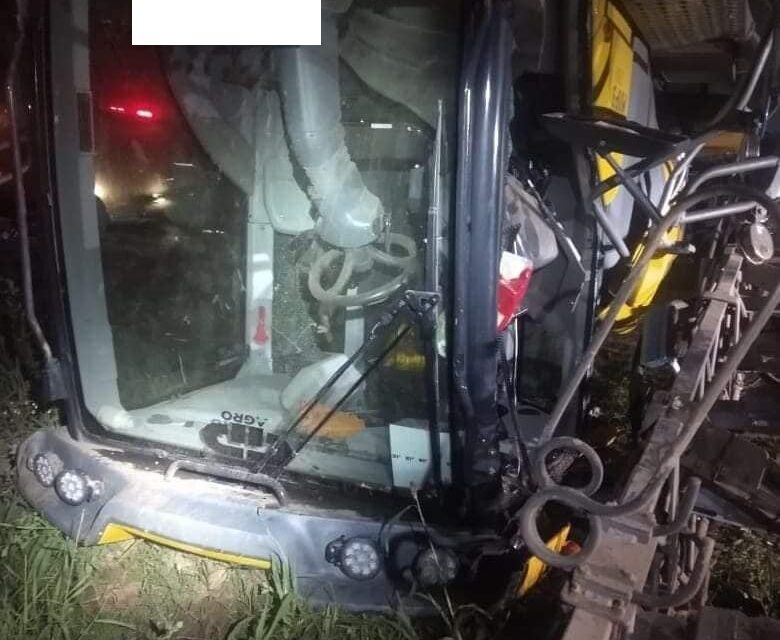 Accidente con una máquina agrícola