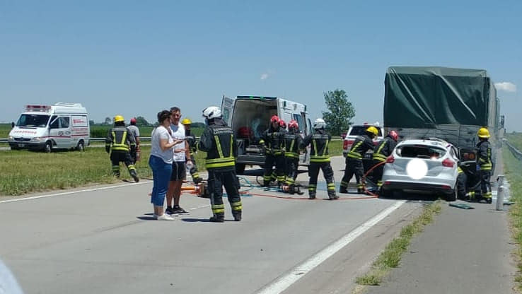 Accidente por alcance en autopista