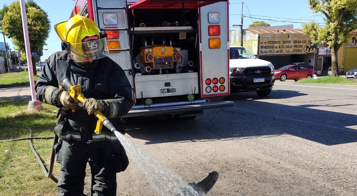 Se incendió una moto