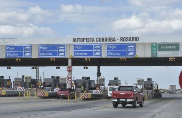 Barreras levantadas en el peaje de Carcarañá