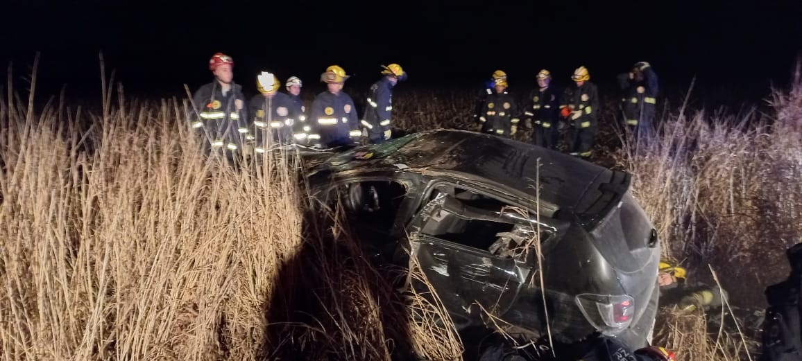 Accidente en un camino rural