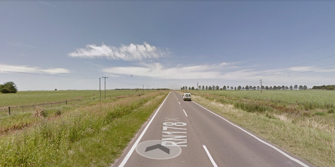 Vuelco de un vehículo en ruta 178