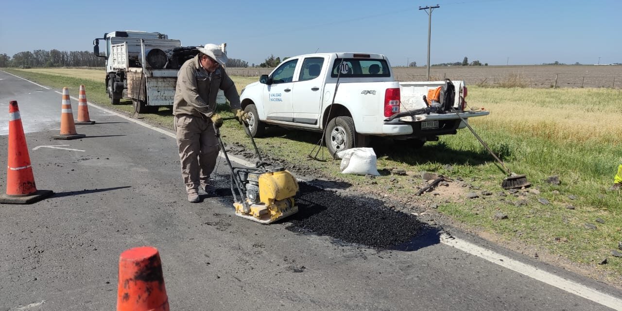 Trabajos de Vialidad Nacional en Villa Eloísa