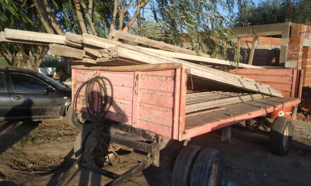 RECUPERARON MATERIAL ROBADO EN UNA OBRA