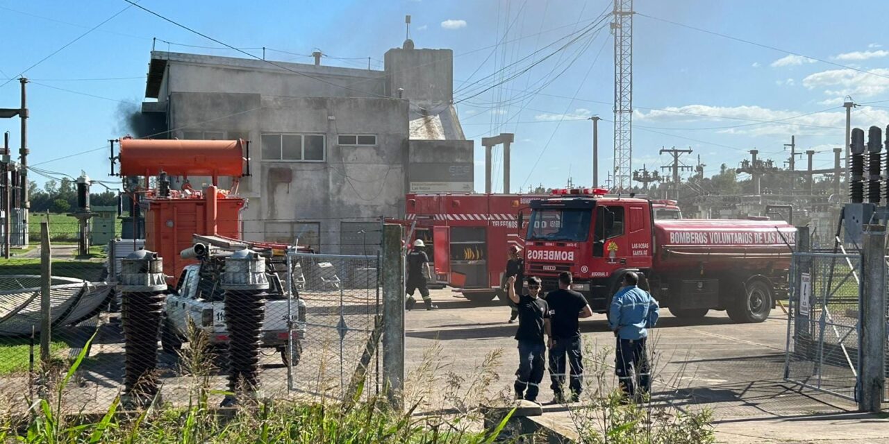 INCENDIO EN LA PLANTA TRANSFORMADORA DE LA EPE DE LAS ROSAS