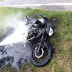 SE INCENDIÓ UNA MOTO SOBRE RUTA 178