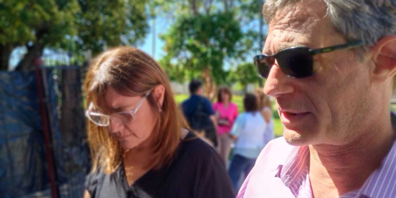 RECORRIDA DEL SENADOR VERDECCHIA JUNTO A LA TITULAR DE LA REGIÓN V POR OBRAS EN LAS ESCUELAS DE LA CIUDAD