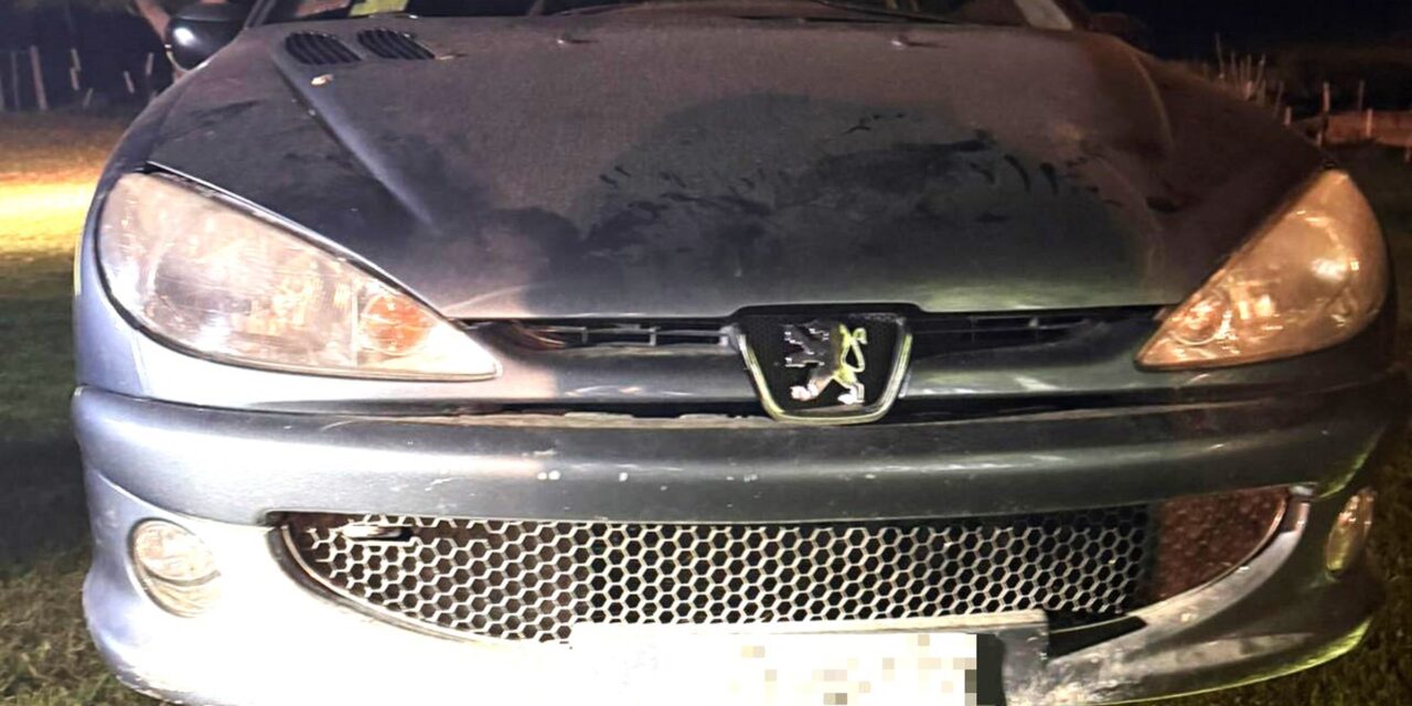 VEHÍCULO ENCAJADO EN UN HORMIGUERO EN ZONA RURAL