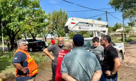 VERDECCHIA RECORRIÓ LAS ZONAS AFECTADAS POR LA TORMENTA