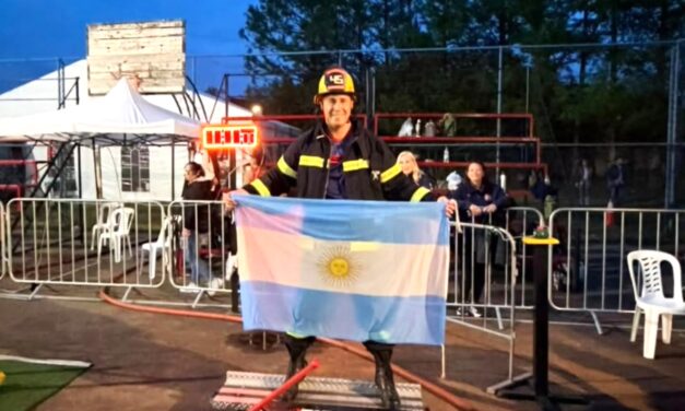 CLAUDIO RODRÍGUEZ, BOMBERO DE LAS PAREJAS, INTEGRÓ EL EQUIPO GANADOR DE LA COPA INTEGRACIÓN DE HABILIDADES BOMBERILES EN URUGUAY